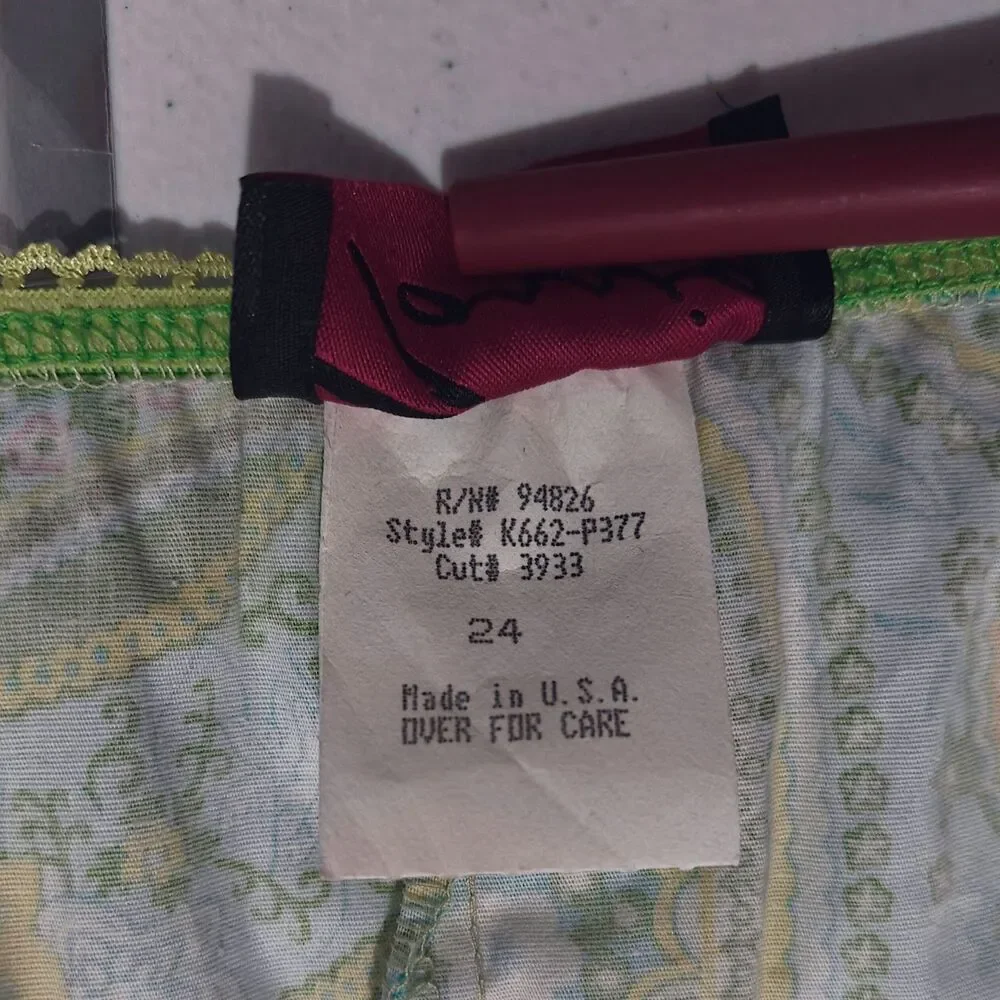 NWT Y2K Torrid Skirt Ruffle Paisley 24 Plus Elastic Green Blue Pink Trumpet New - Picture 6 of 6
